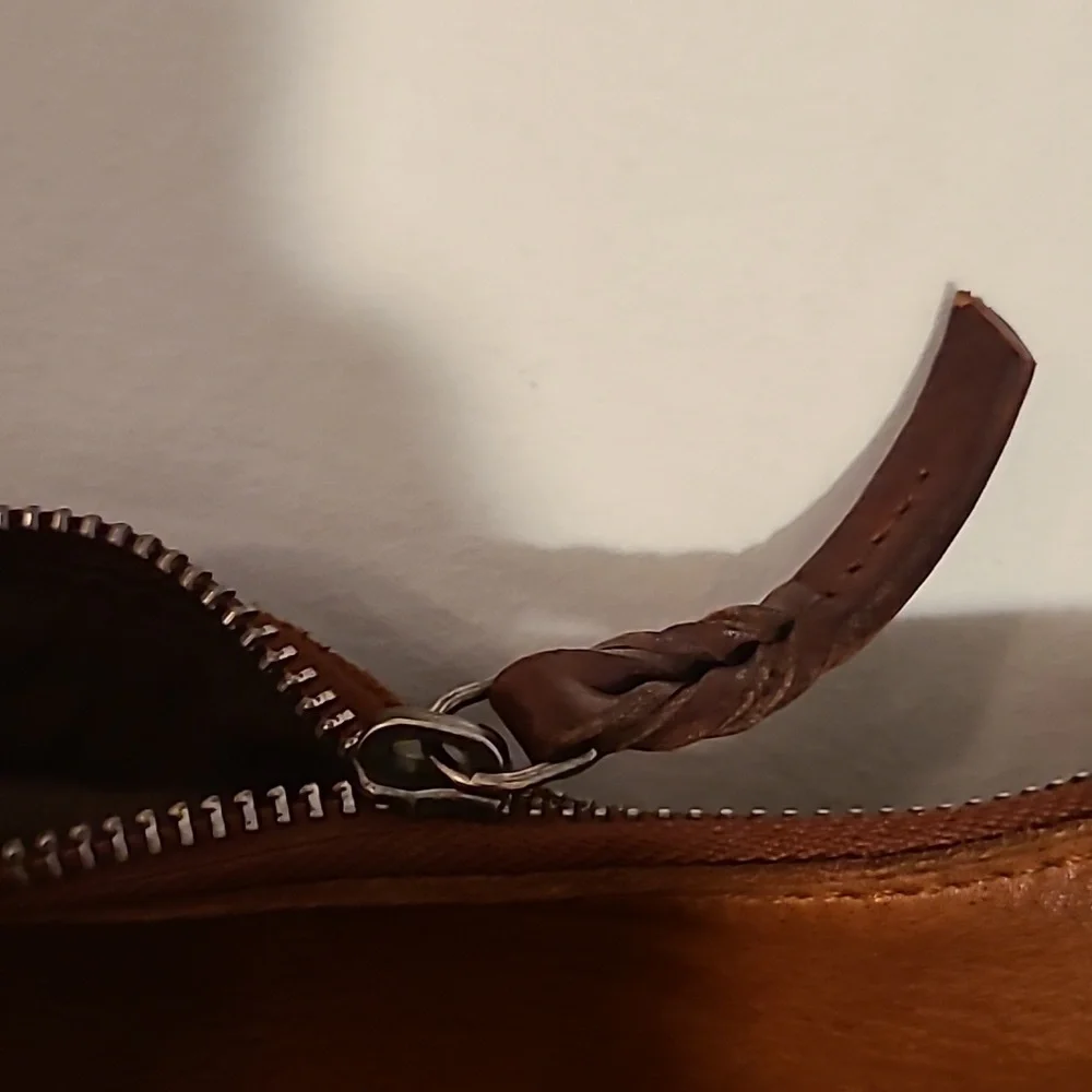 Vilenca Holland Brown Leather Woven Shoulder Bag Boho Bohemian Purse Soft - Picture 14 of 16